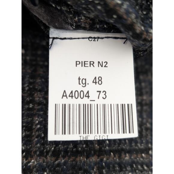 NWT The GIGI Italian Unstructured Wool Blazer Double Breasted IT 48 US 38 Gray - Picture 8 of 9